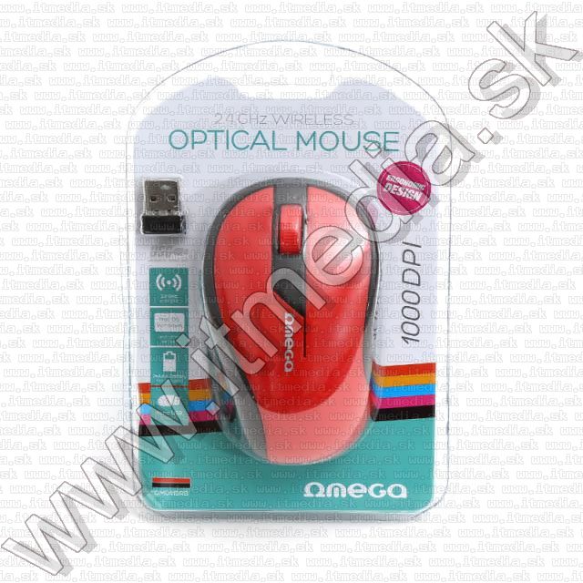 Image of Omega Optical Mouse WIRELESS (OM 415) 1000dpi Red-Black (IT10889)